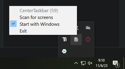 Centrar los iconos de la barra de tareas de windows 10